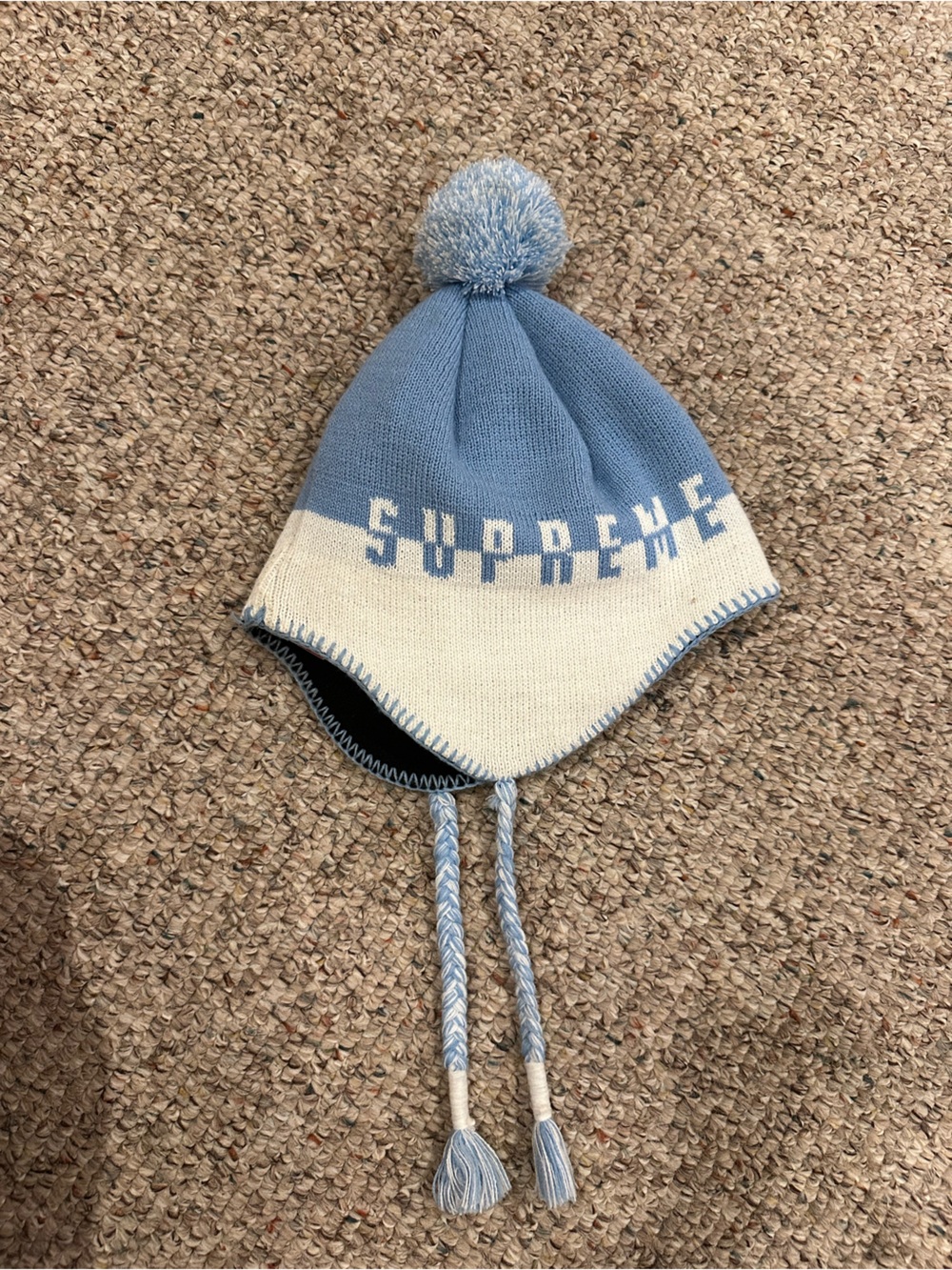 Supreme New With Tag! White and Blue Hat